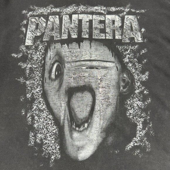 Vintage 90s Pantera Graphic T-Shirt XL Single Stitch Distressed Black - Picture 7 of 9
